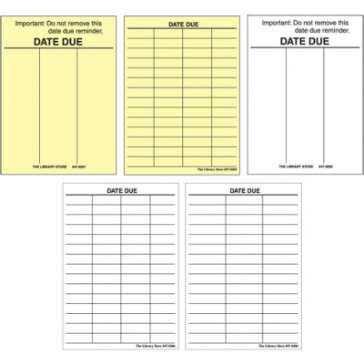 GRE Series Post-It Date Due Slips Yellow - Pack of 100 