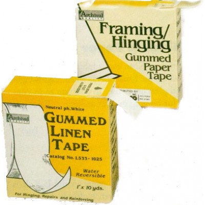 Linen tape (Gummed),  38mm x 91M (per roll)