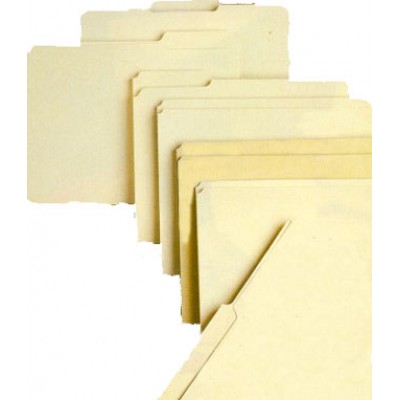 Perma Dur® Unreinforced File Folders third cut tab size 241 x 298 - pack of 100
