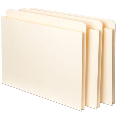 Vertical File Jackets Acid Free - Letter sized 298mmW x 241mmH - pack of 10