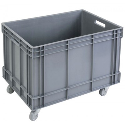 Open top XL plastic container 102L on wheels