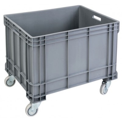 Open top XL plastic container 160L on wheels