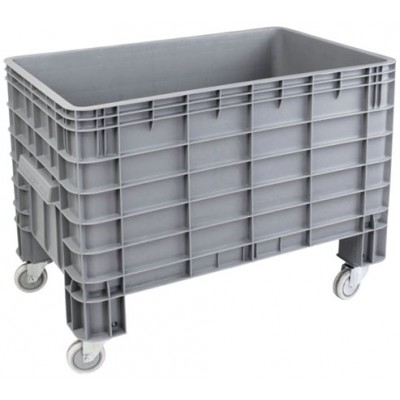 Open top XL plastic container 223L on wheels