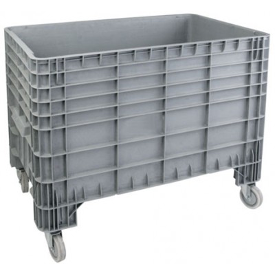 Open top XL plastic container 340L on wheels