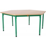 ANC  PreSchool Series Bambino SL hexagonal adjustable beech top table