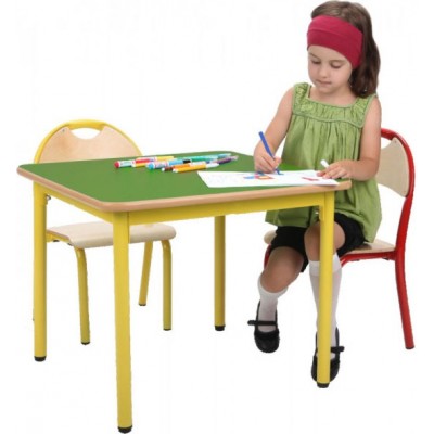 ANC  PreSchool Series Bambino SL square adjustable beech top table