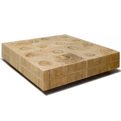 ANC Wood slab series Coffee table Manteiga SQR