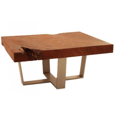 ANC Wood slab series Coffee table Redwood SQR-M1
