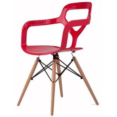 CF Series NOX Wood chair Red ("Trace" Inspired)