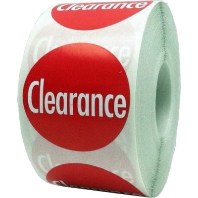 Anc Series Labels / Round Stickers "Clearance" (roll of 500)