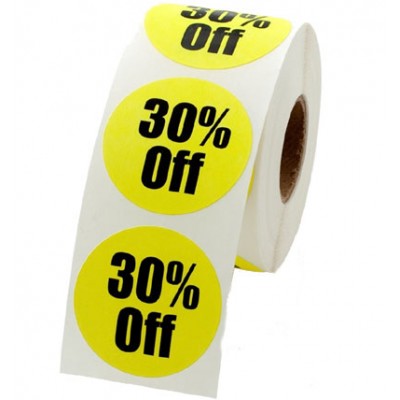 Anc Series Labels / Stickers "30% Off" (roll of 500)