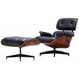 FBB Series Eames lounge chair Rosewood, Technoleather (PU)