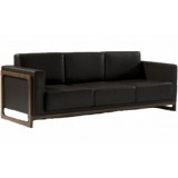 FCC Series Sean Dix Wooden Frame Sofa 3 seater leather