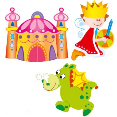 Nursery Series Τρία στοιχεία : Πρίγκιπας Λόλος 670 x 475 χιλ. / Παλάτι 545 x 470 χ&iot