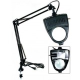 5X Clamp-On Magnifying Glass Lamp Black 