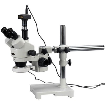 Microscope Stereo 3.5X-90X Trinocular LED BoomS w/3MP Cam