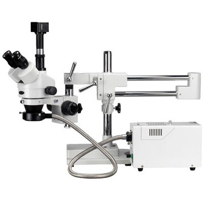 Microscope 3.5X-90X Trinocular Boom System w/USB Cam