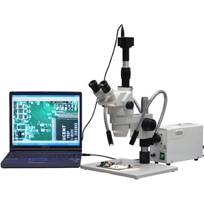 Microscope Stereo 2X-225X Large Stand w/3MP Cam