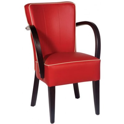 RICN Series Wood Armchair V (up-red)