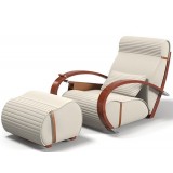 TRE Series Casablanca Armchair  + stool leather