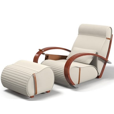 TRE Series Casablanca Armchair  + stool leather